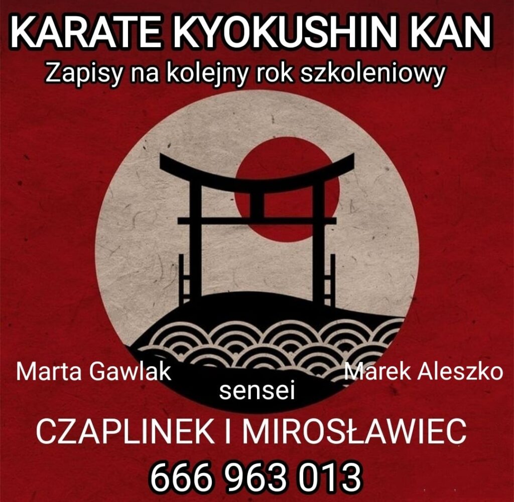 Marta Gawlak i Marek Aleszko zaprasza na zajęcia karate we wtorki i czwartki. Zapisy pod numerem telefonu 666 963 013